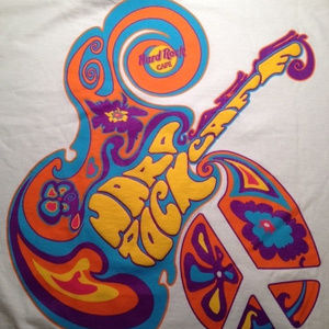 Hard Rock Cafe T-Shirt XL Staff 1990s Groovy Peace